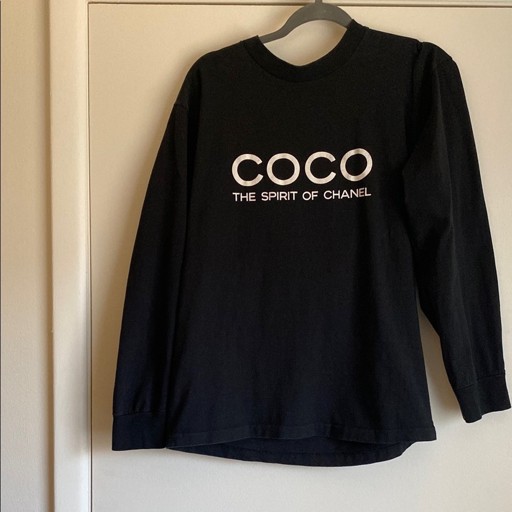 CHANEL Black Long Sleeve Tee